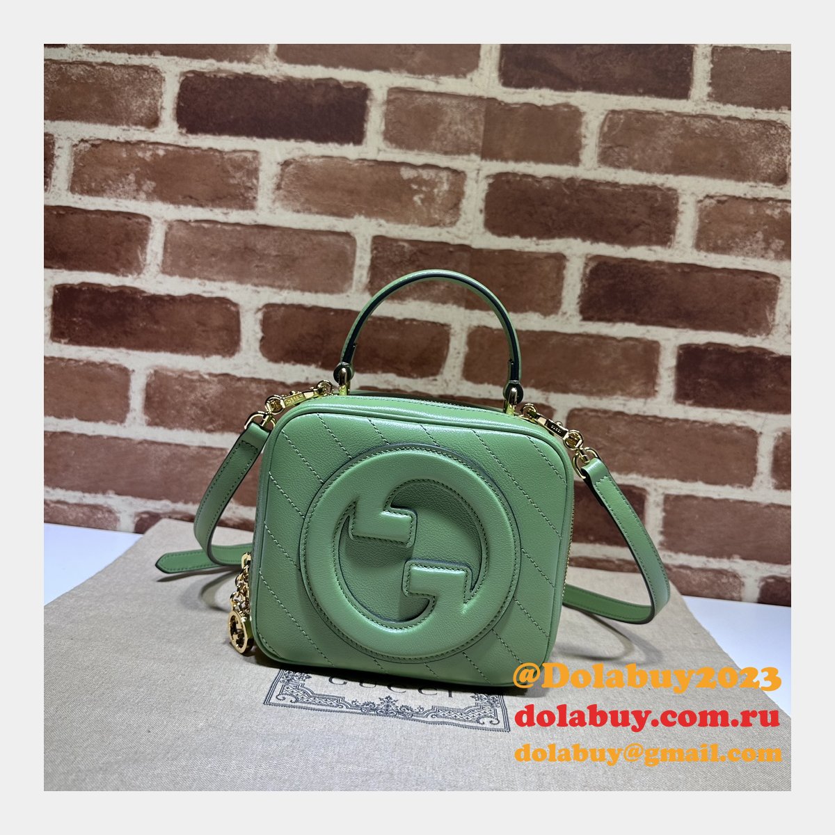 designer G*u*i replica crossbody 744434 blondie top bag