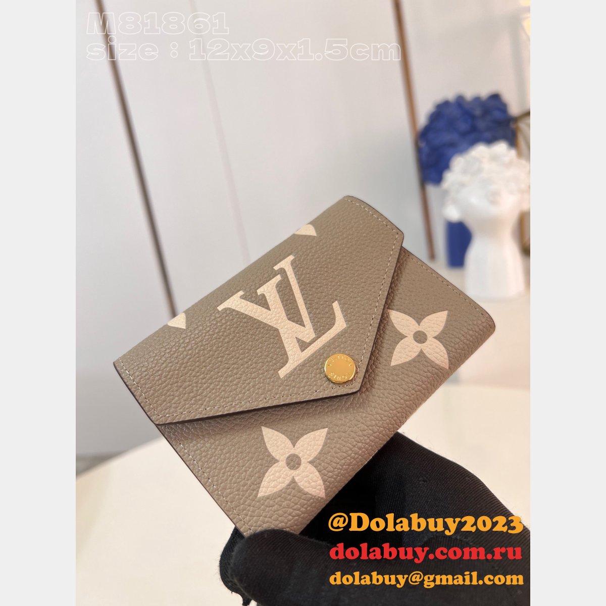 Victorine Wallet Bicolor M81861 Fake Louis Vuitton Gray Bag