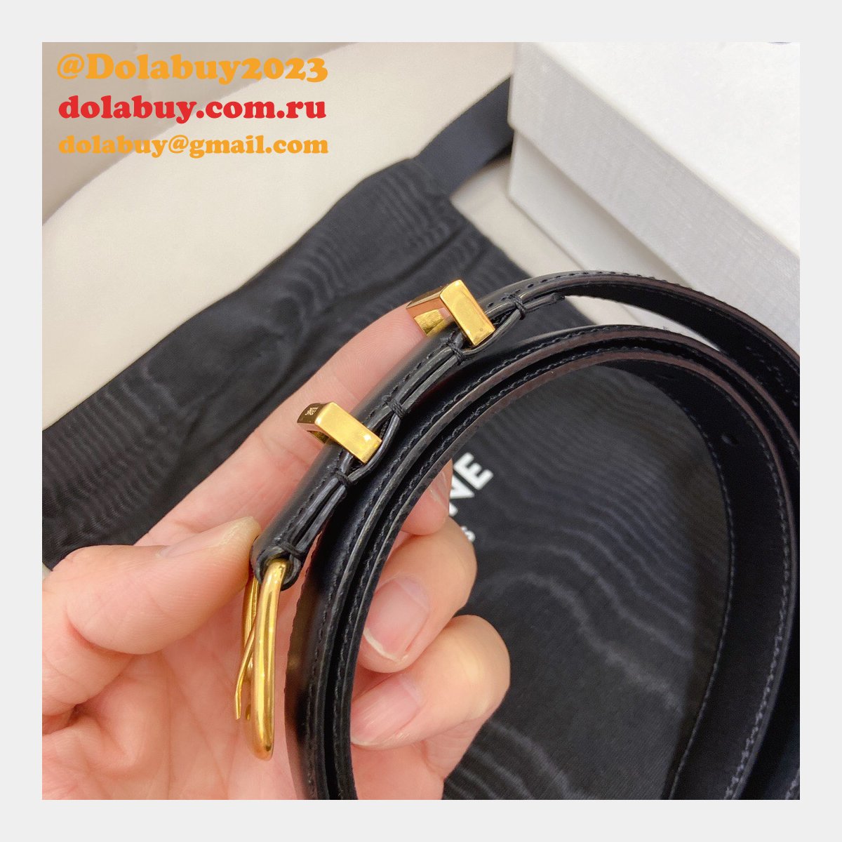 Buy Best Celine Belts Dolabuy 18mm Black Sells