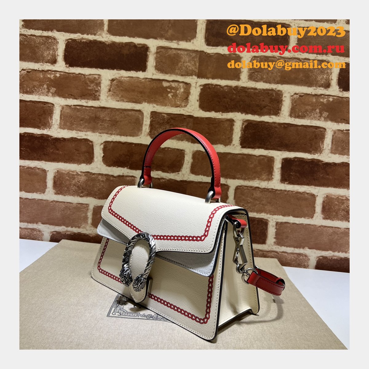 Gucci Replicas 739496 Dionysus Top Handle Copy Designer Bag
