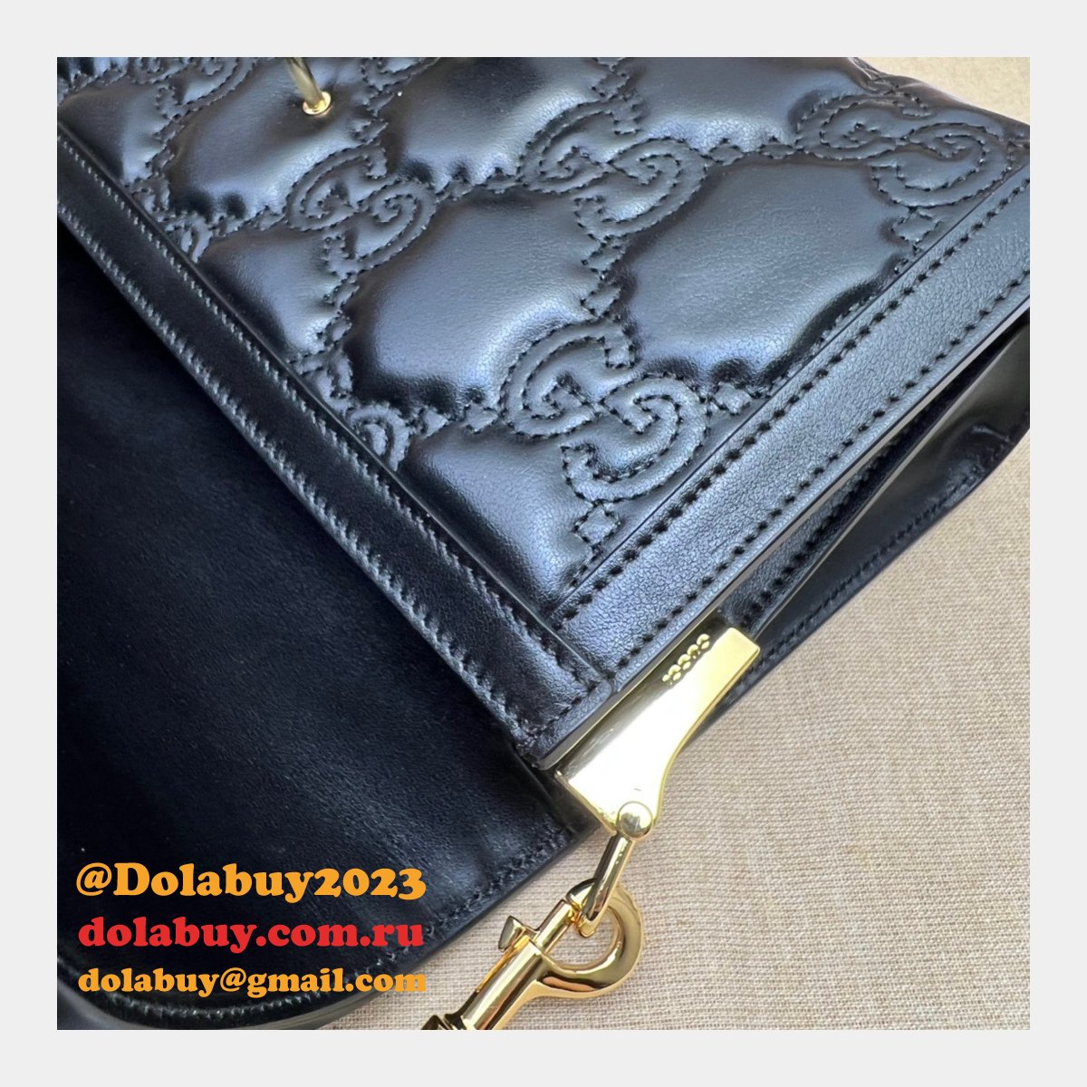 G*u*i design 724529 gg matelasse replica top bag