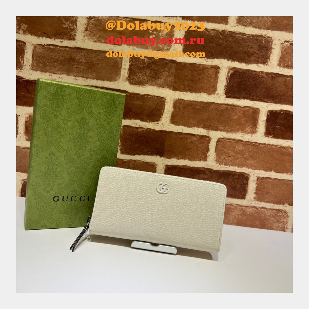 G*u*i best replica 456117 gg marmont zip around wallet