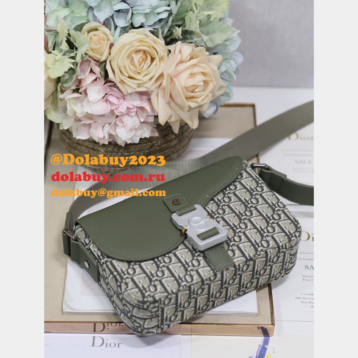 Highest Quality 049 Replica Christian Dior Mens Messenger Bag