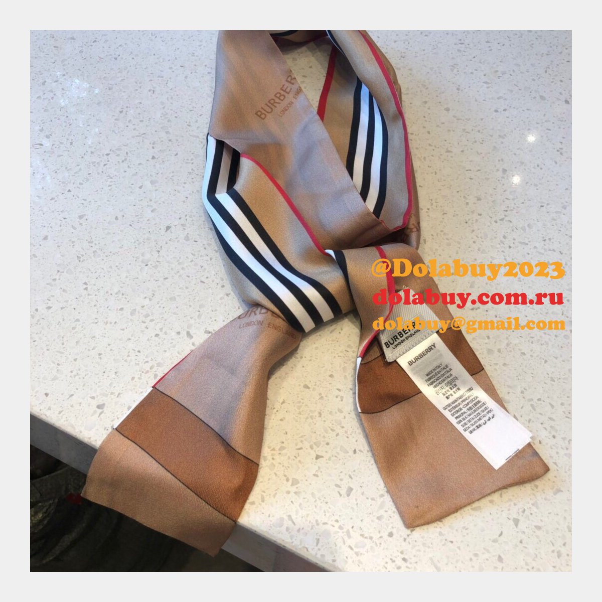 Burberry silk ribbon Straps bow tie streamers