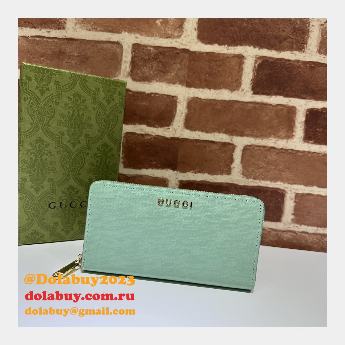 Zip Around Wallet 1:1 Mirror Gucci Script 772642 Perfect Bag