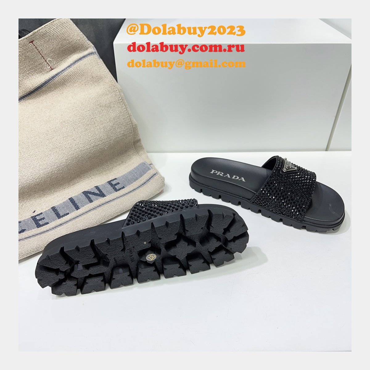 Our Dolabuy Webstore Prada Replica High Quality Flat Sandals