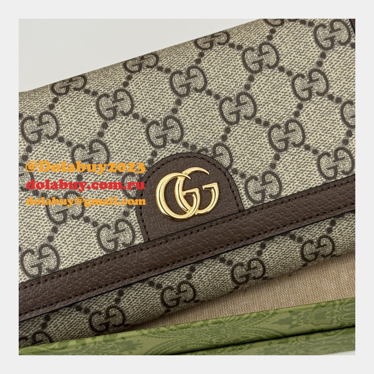 Gucci Ophidia Chain 1:1 Mirror Inspired 772309 Wallet GG Canvas Continental