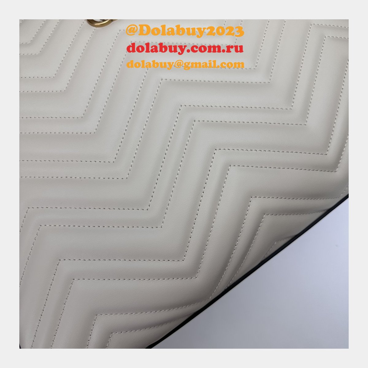 Tote GG Marmont White/Black 779724 Gucci Replica Bag
