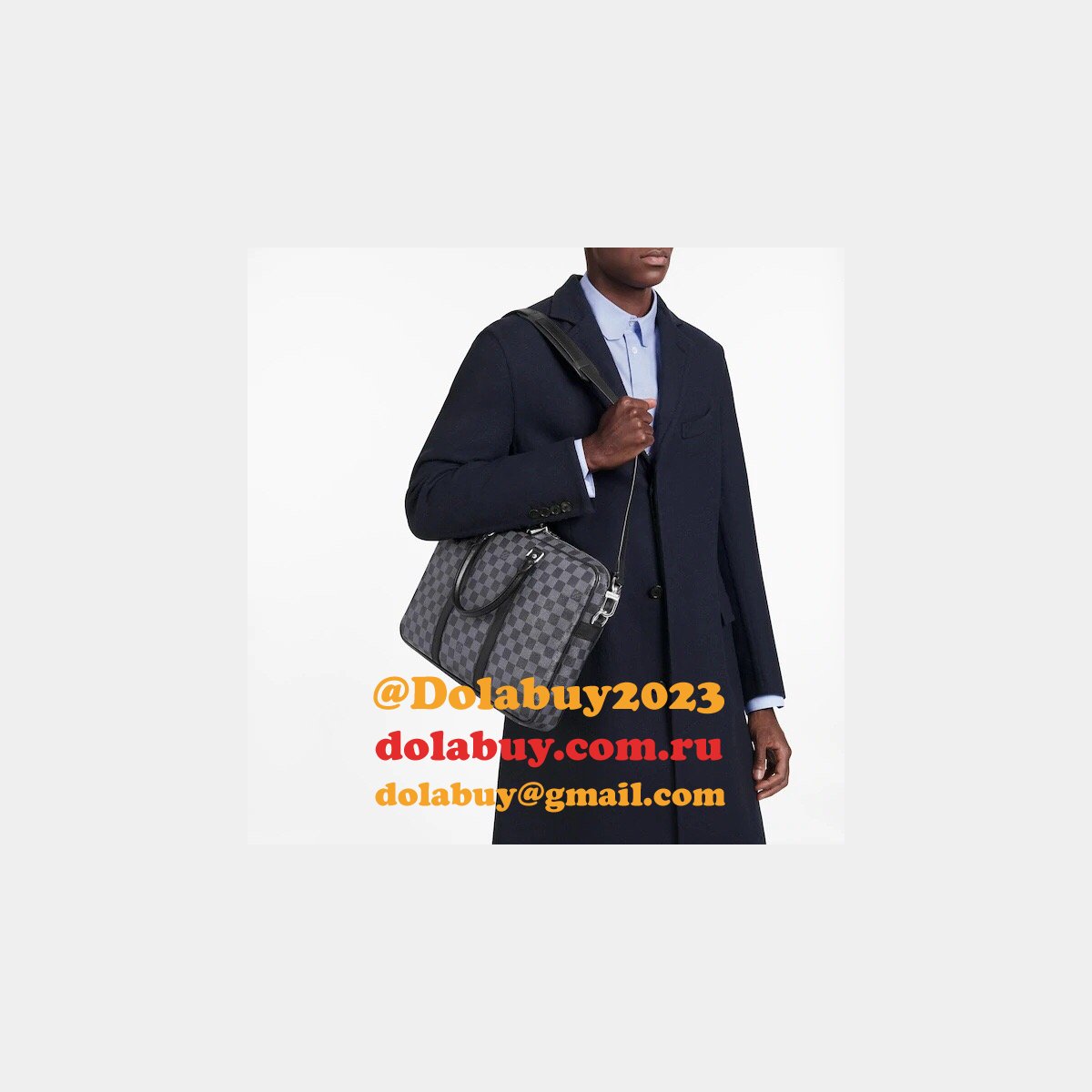 Louis Vuitton Porte-Documents Voyage PM Damier N41478 Graphite Canvas