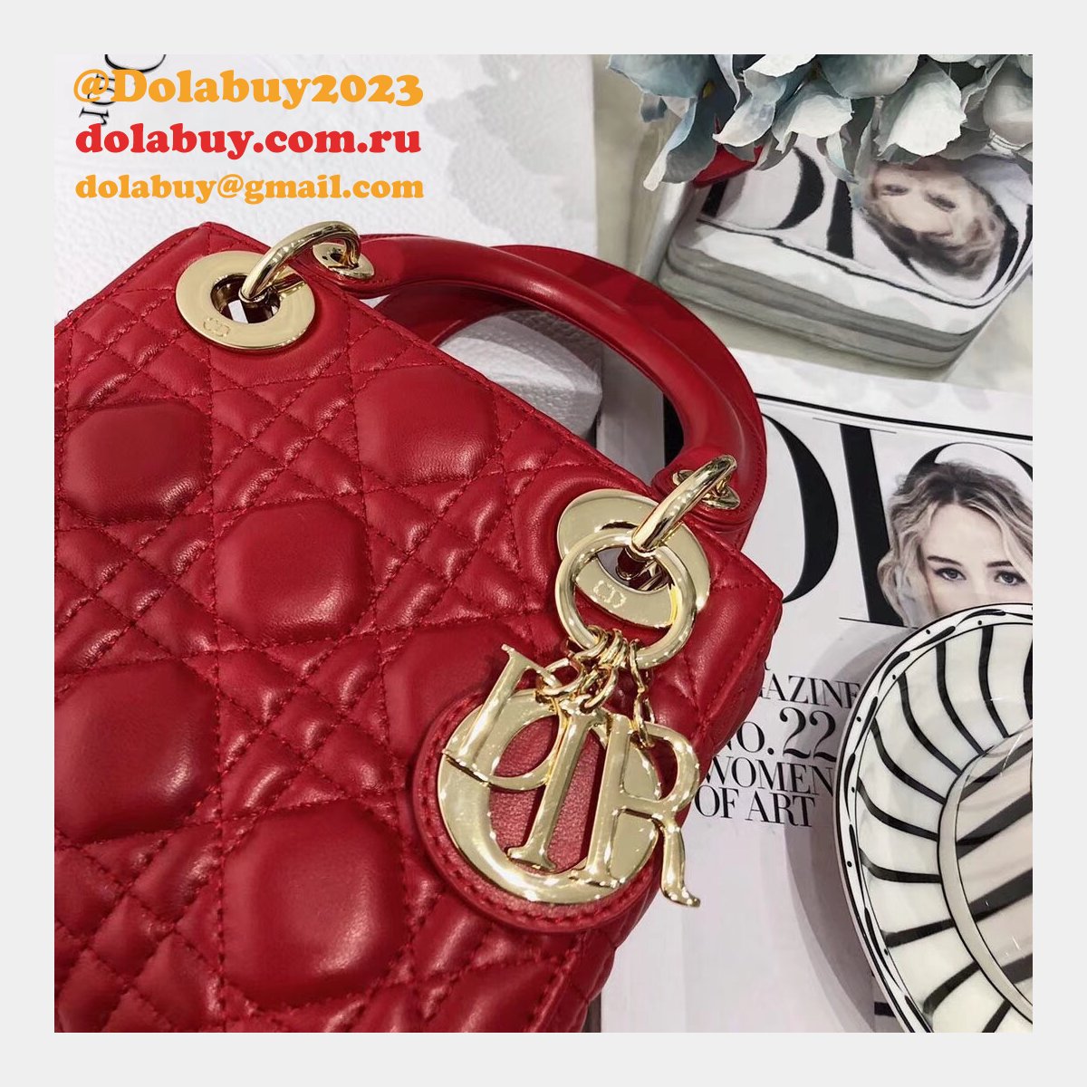 AAA+ Christian Lady Dior Handbags Online Purchase MINI 17CM