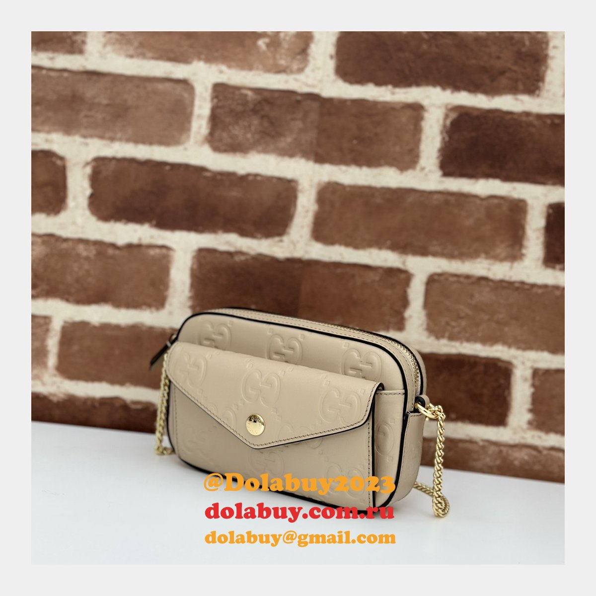 1:1 mirror G*u*i gg super mini shoulder duplicate 781554 bag