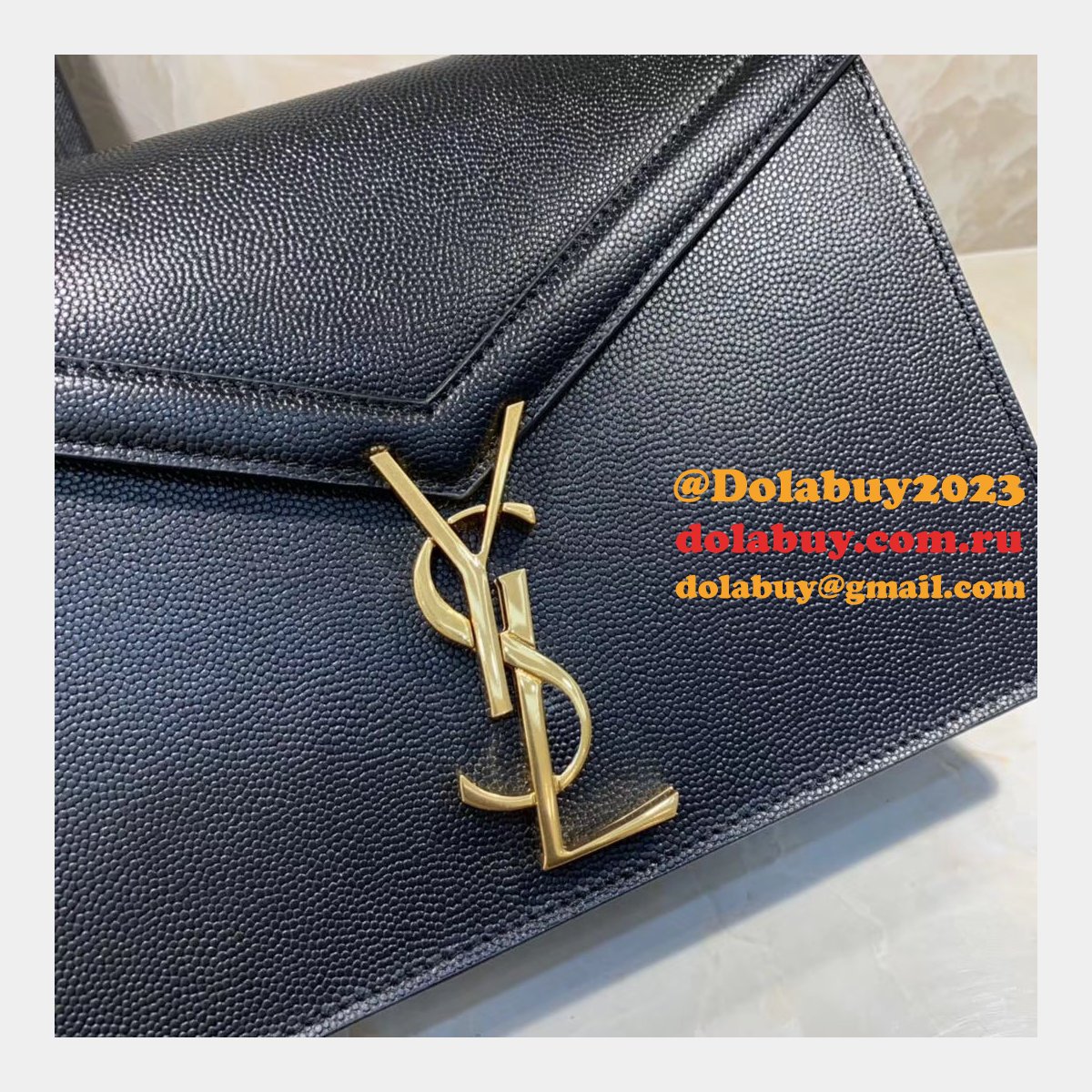 YSL Replica New Cassandra 532750 Caviar Envelope Bag