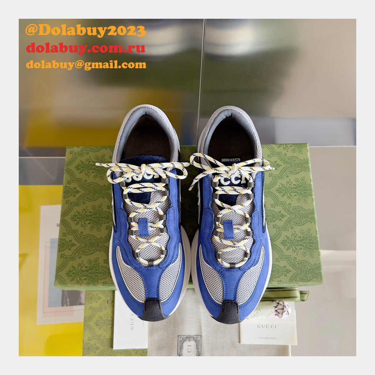 Luxury Designer gucci men RUN TRAINER shoes