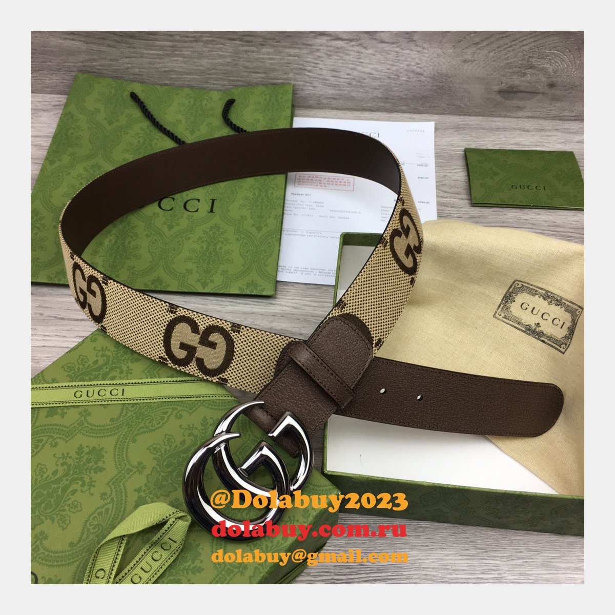 Shop 1:1 Image Mirror Gucci 3.8cm Belts Replica Bags