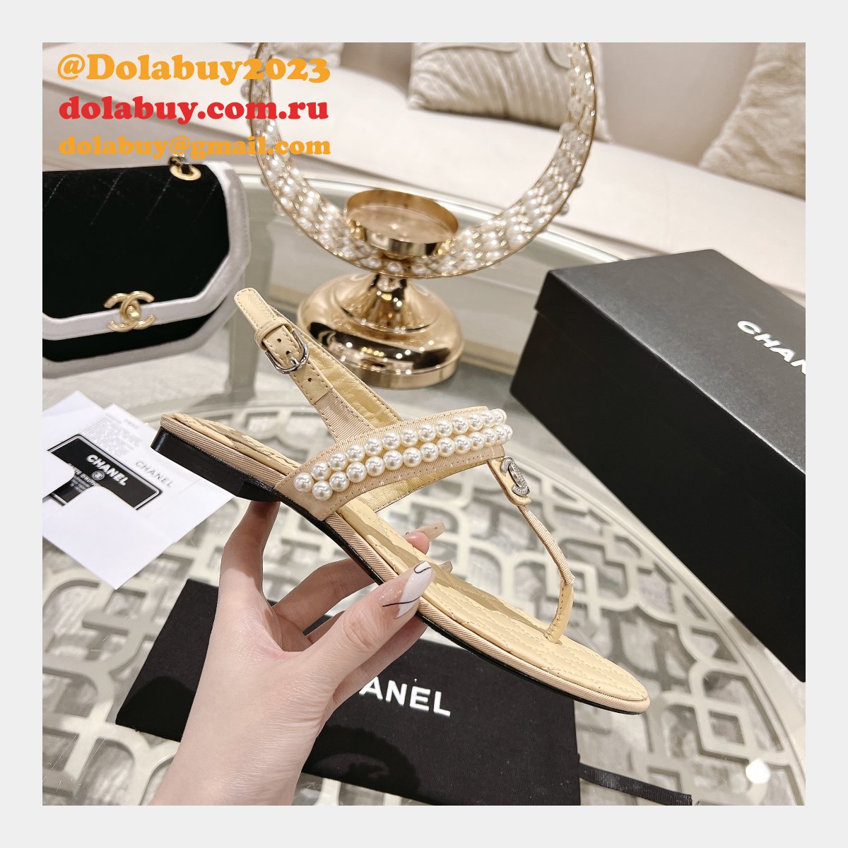 TOP CC REPLICAS FLAT SANDALS