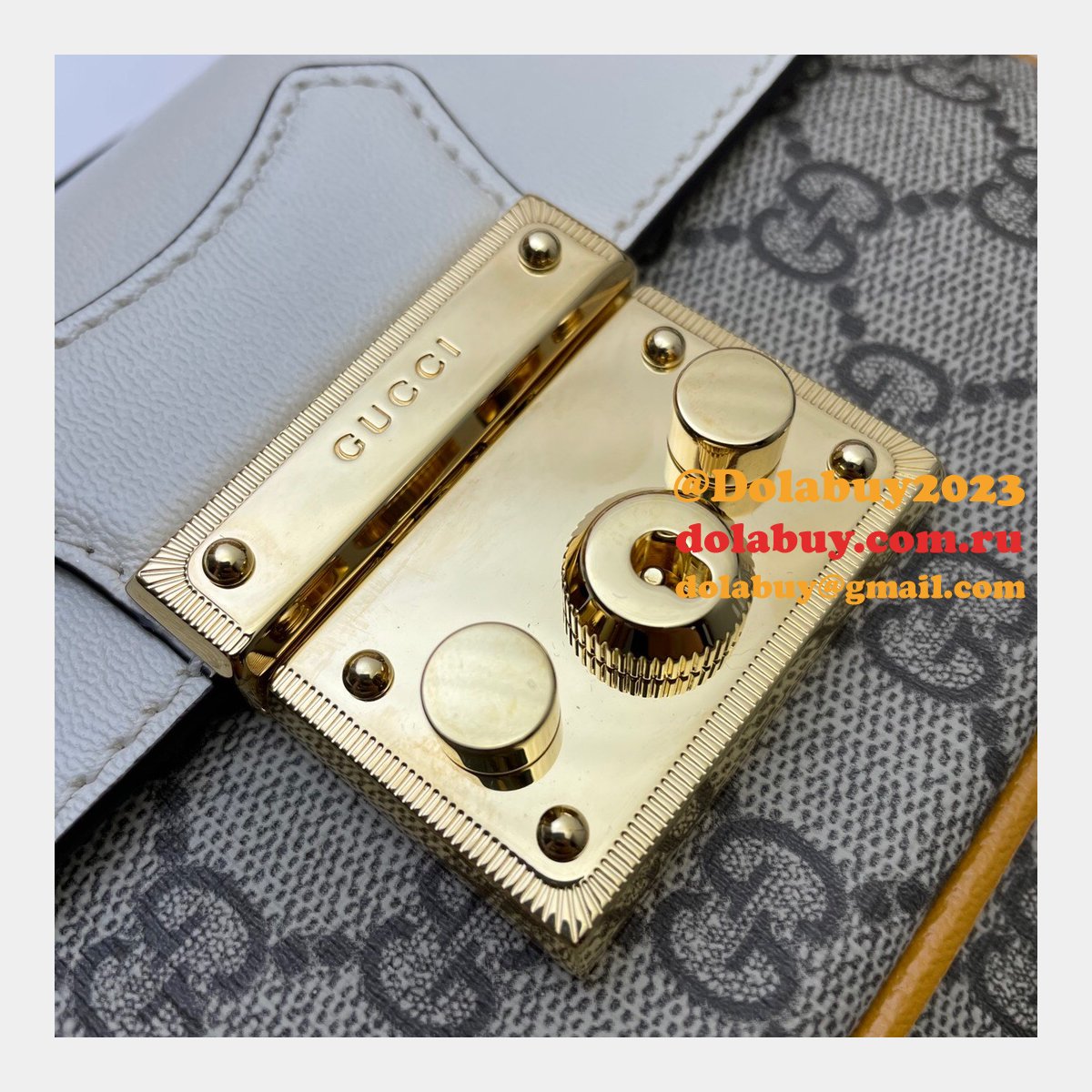 High Quality Gucci Replica 658487 Padlock mini bag in GG Supreme canvas