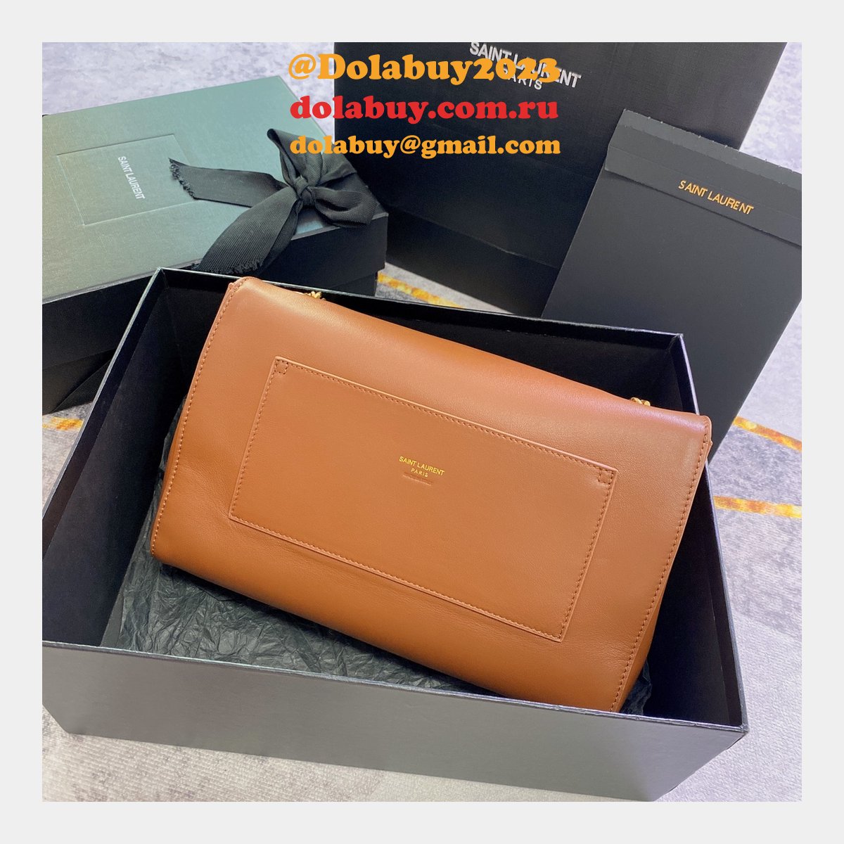 Fashion SAINT LAURENT KATE REVERSIBLE MEDIUM BAG 553804