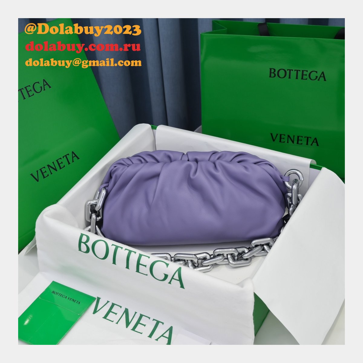 Top Best Quality Bottega Veneta Replica 30CM Chain pouch Bag
