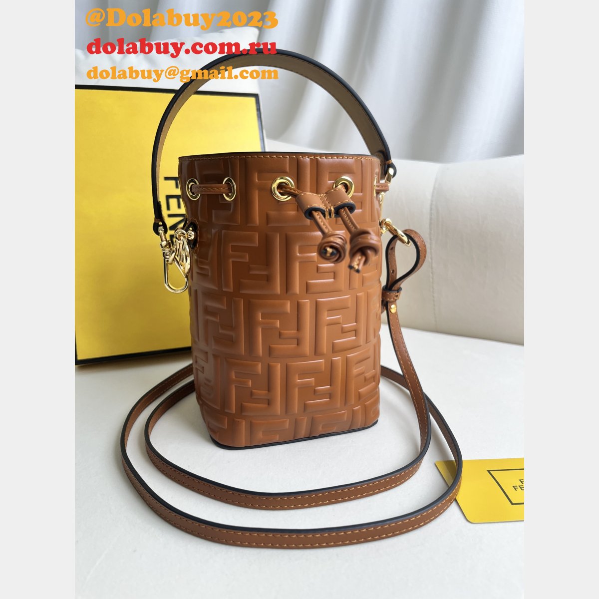 Top Quality Wholesale Fendi Mon Tresor FF small BUCKET BAG
