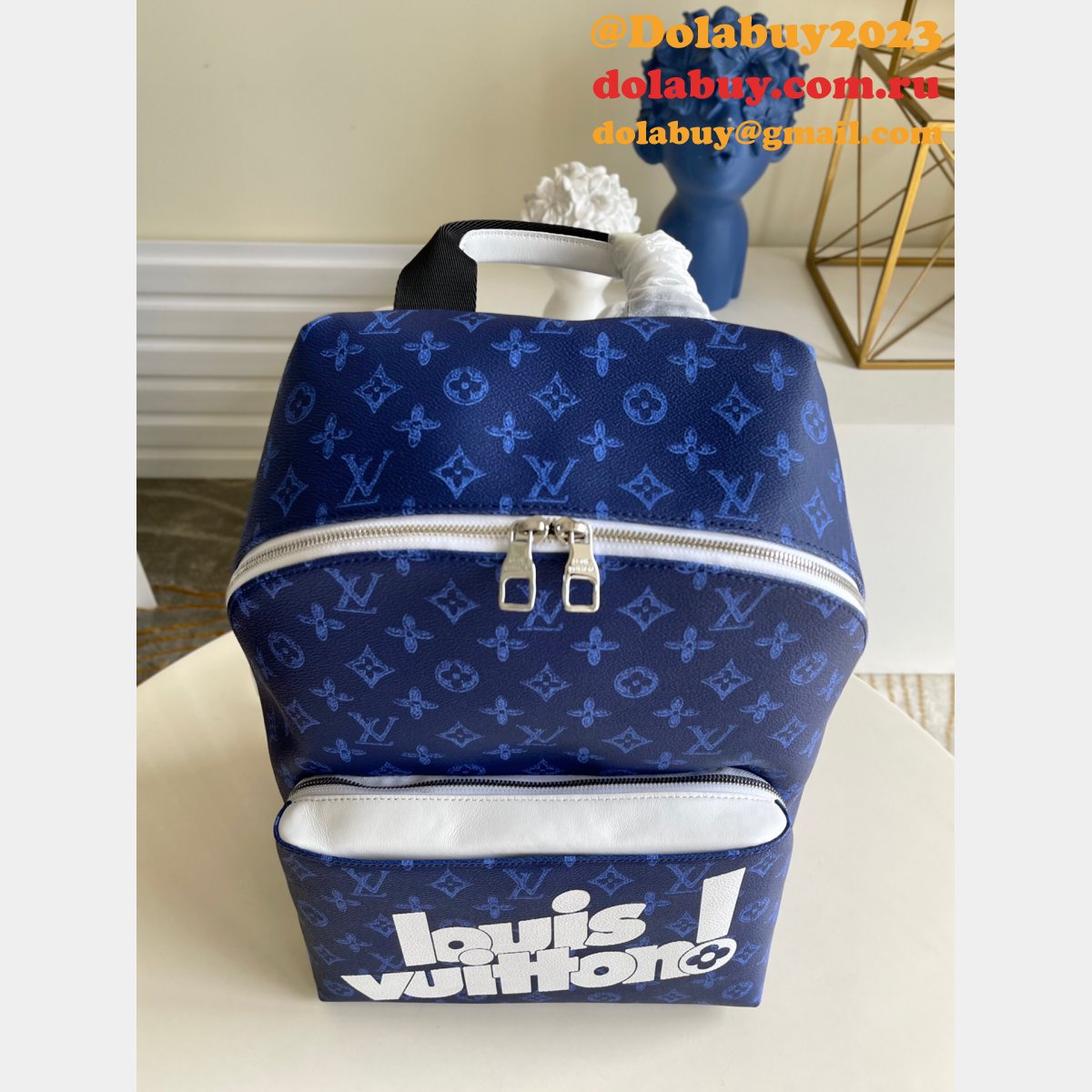 Luxury Louis Vuitton Cheap M45879 Discovery Backpack Monogram Other Blue
