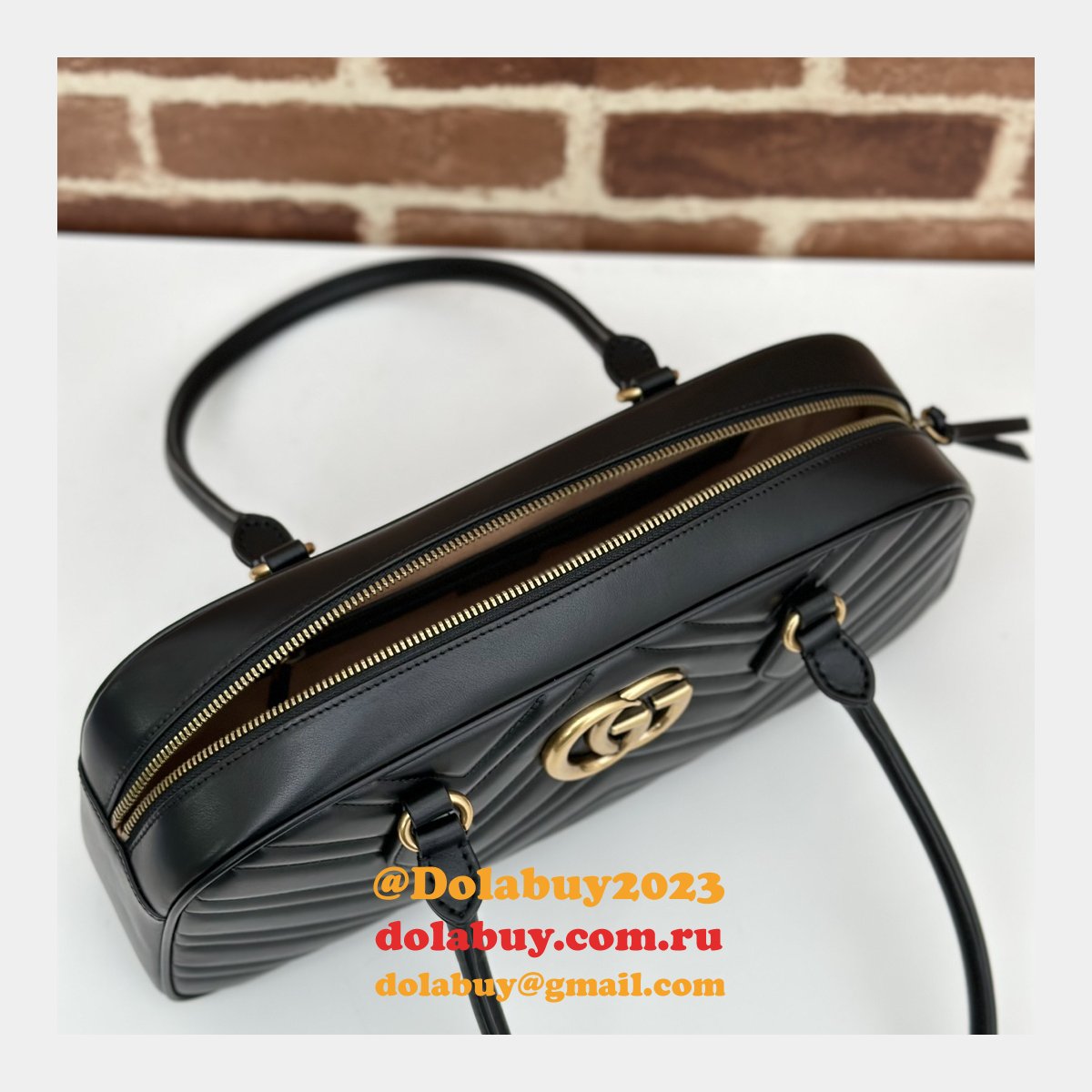 Designer 795218 GG Marmont Gucci Replica Top Handle Bag