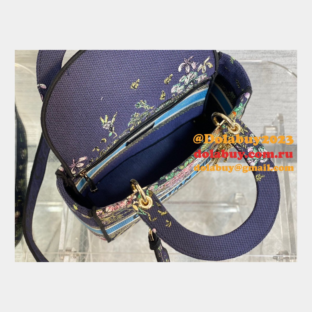 Christian Dior AAA+ Replica Canvas Lady 24CM Tote Bag