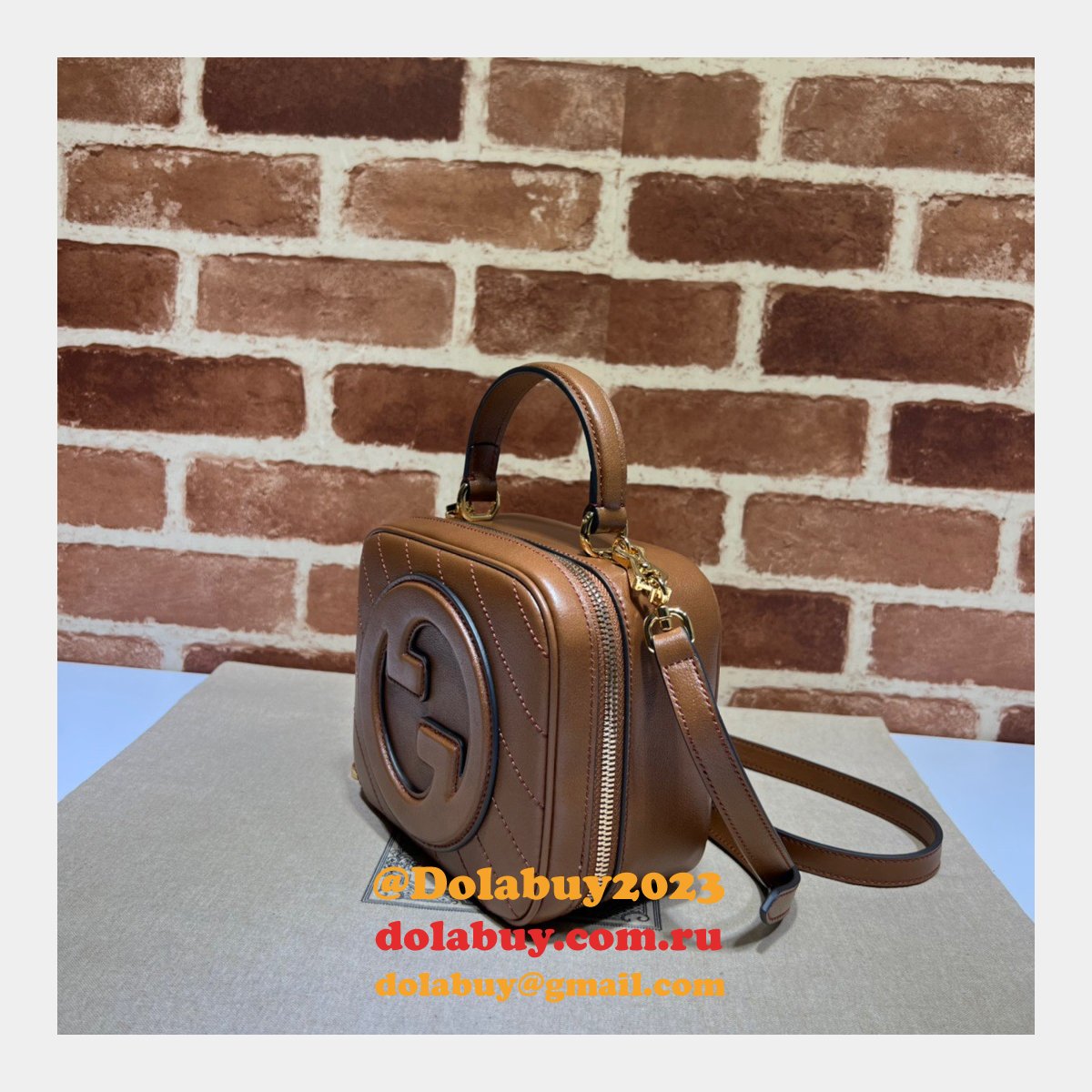 designer G*u*i replica crossbody 744434 blondie top bag