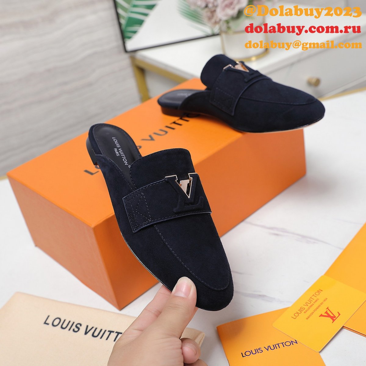 Top Quality LV loafer slippers Best Wholesale shoes