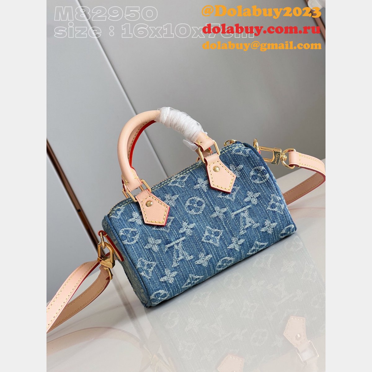 Nano Speedy Louis Vuitton Replicas M82950 Monogram Denim Bag