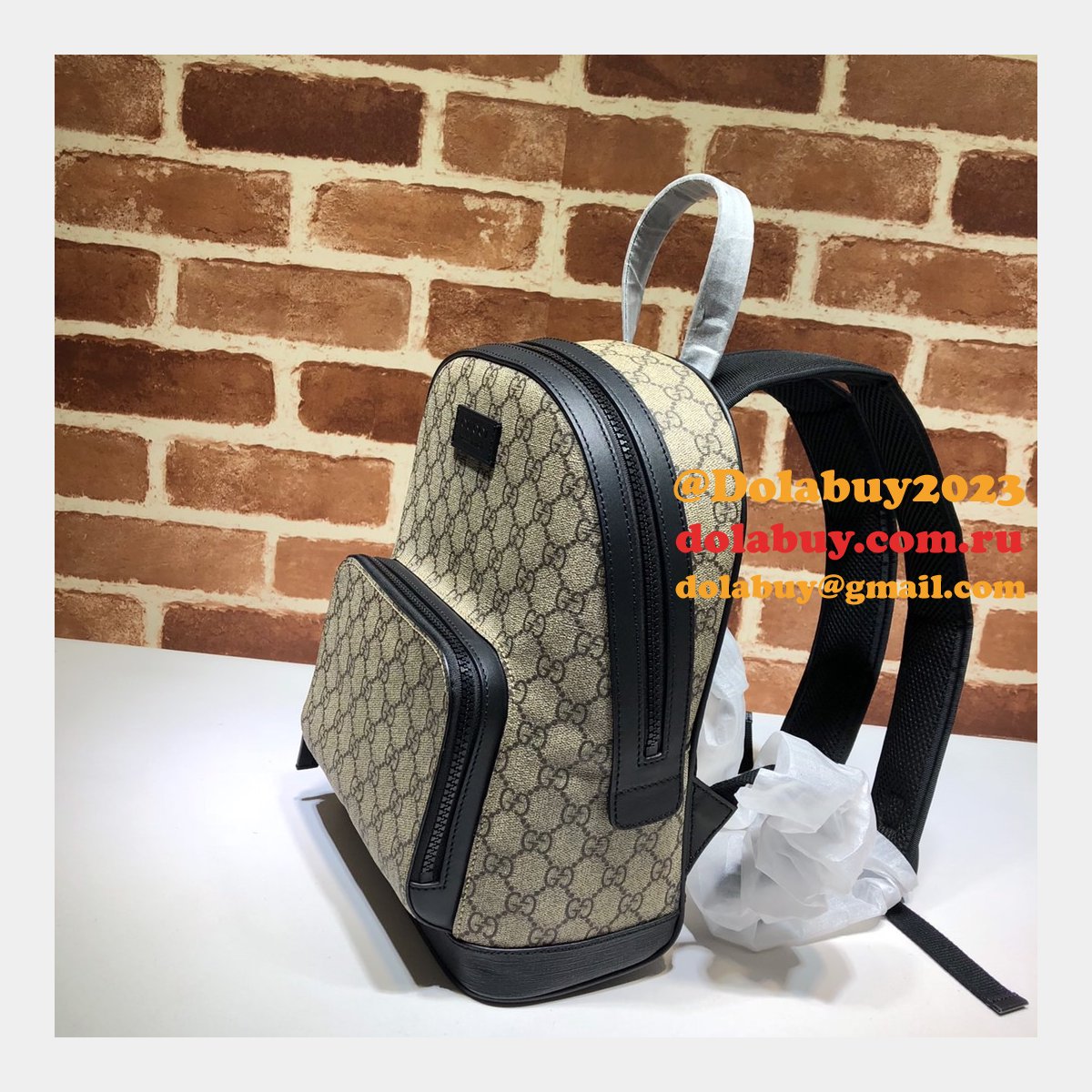 G*u*i high quality replica 429020 gg monogram supreme backpack bag
