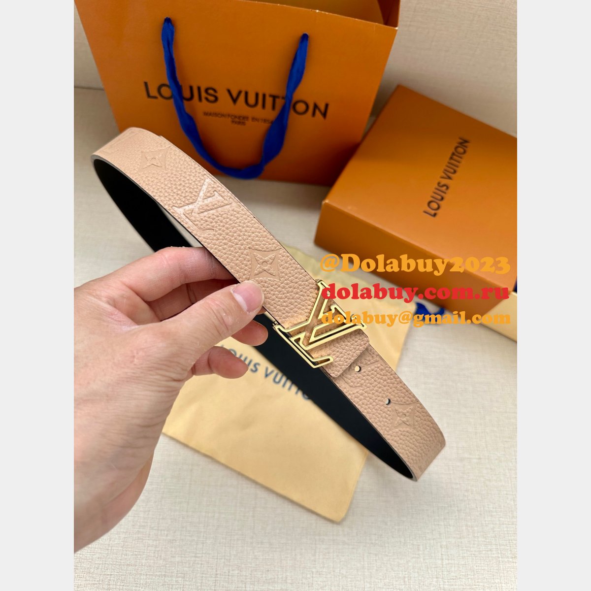 New High Quality Luxury Louis Vuittons Leather Belt Designer Belts