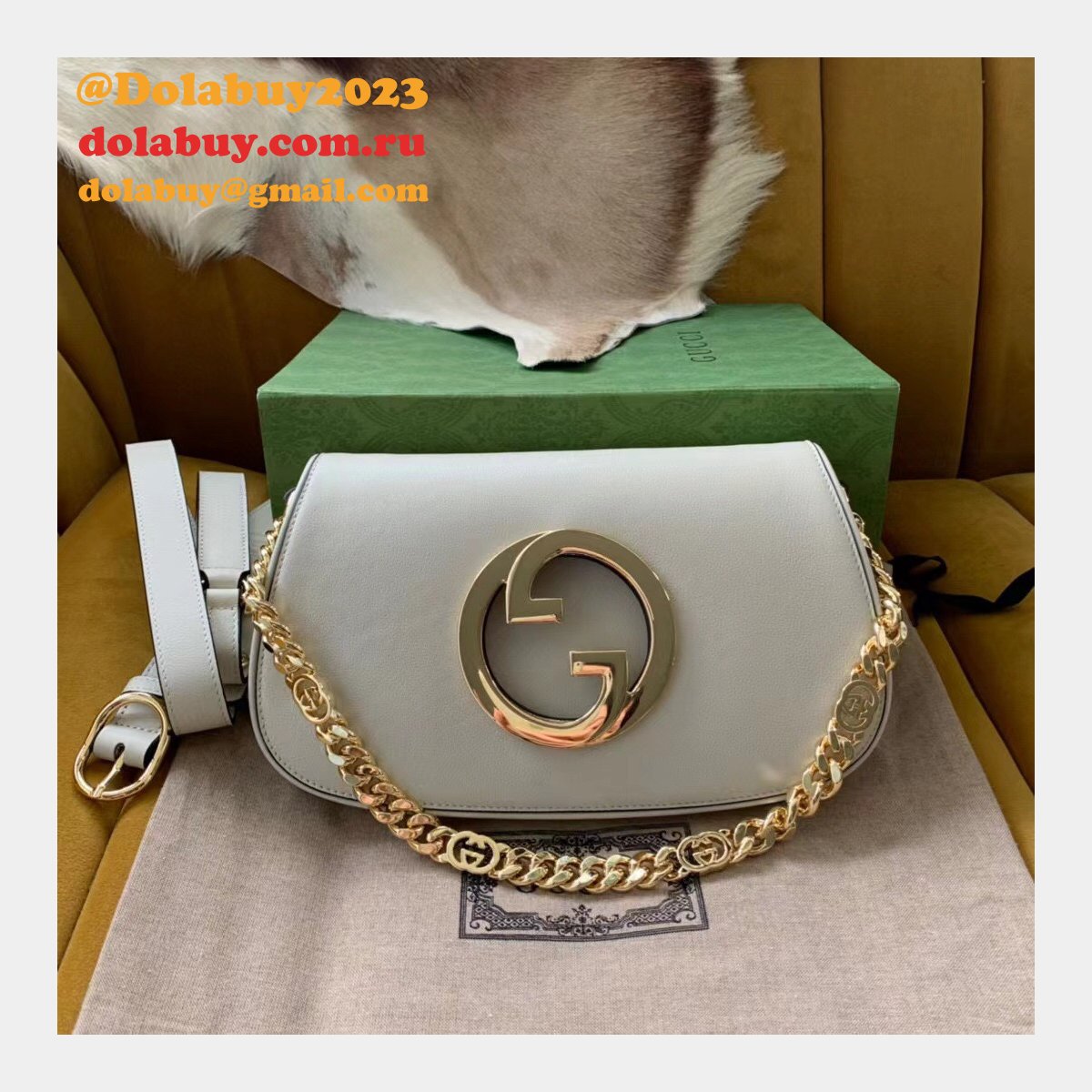 leather G*u*i fake high quality blondie shoulder 699268 bag