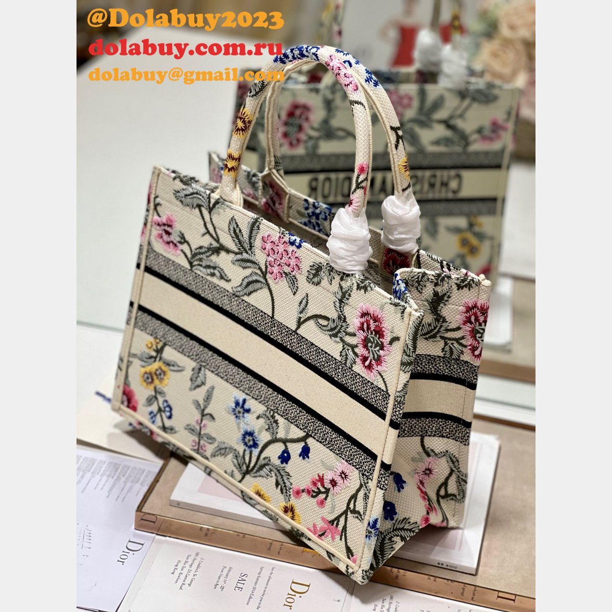 Designer Christian Dior AAA+ Replica CD Book Tote Bags