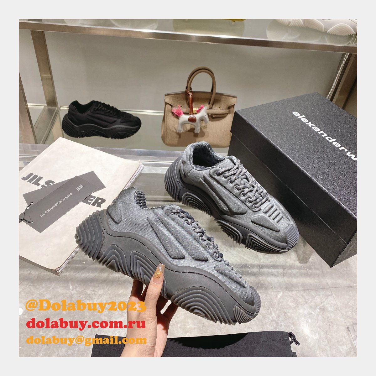 AAAA+ Replica Alexander Wang Vortex Height Increasing Sneakers