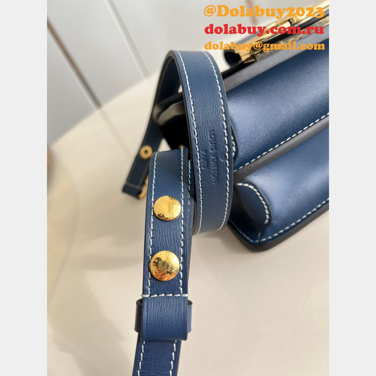 Designer Replica Louis Vuittons Dauphine M59716 Bag Denim Blue 2022