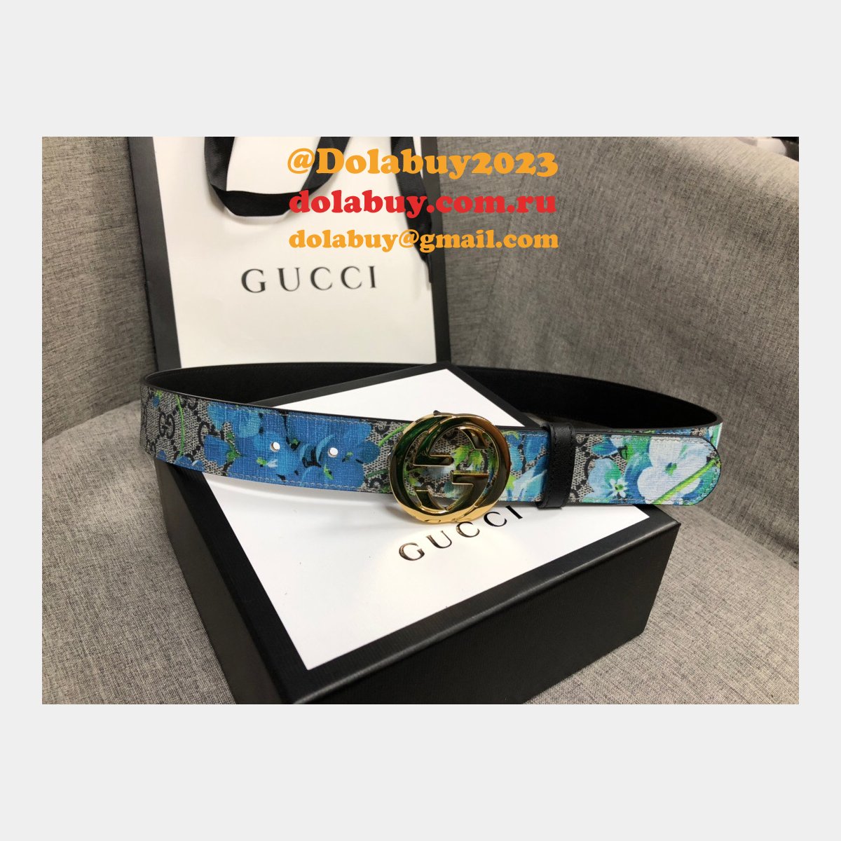 G*u*i belt with double g buckle 35mm aaa+