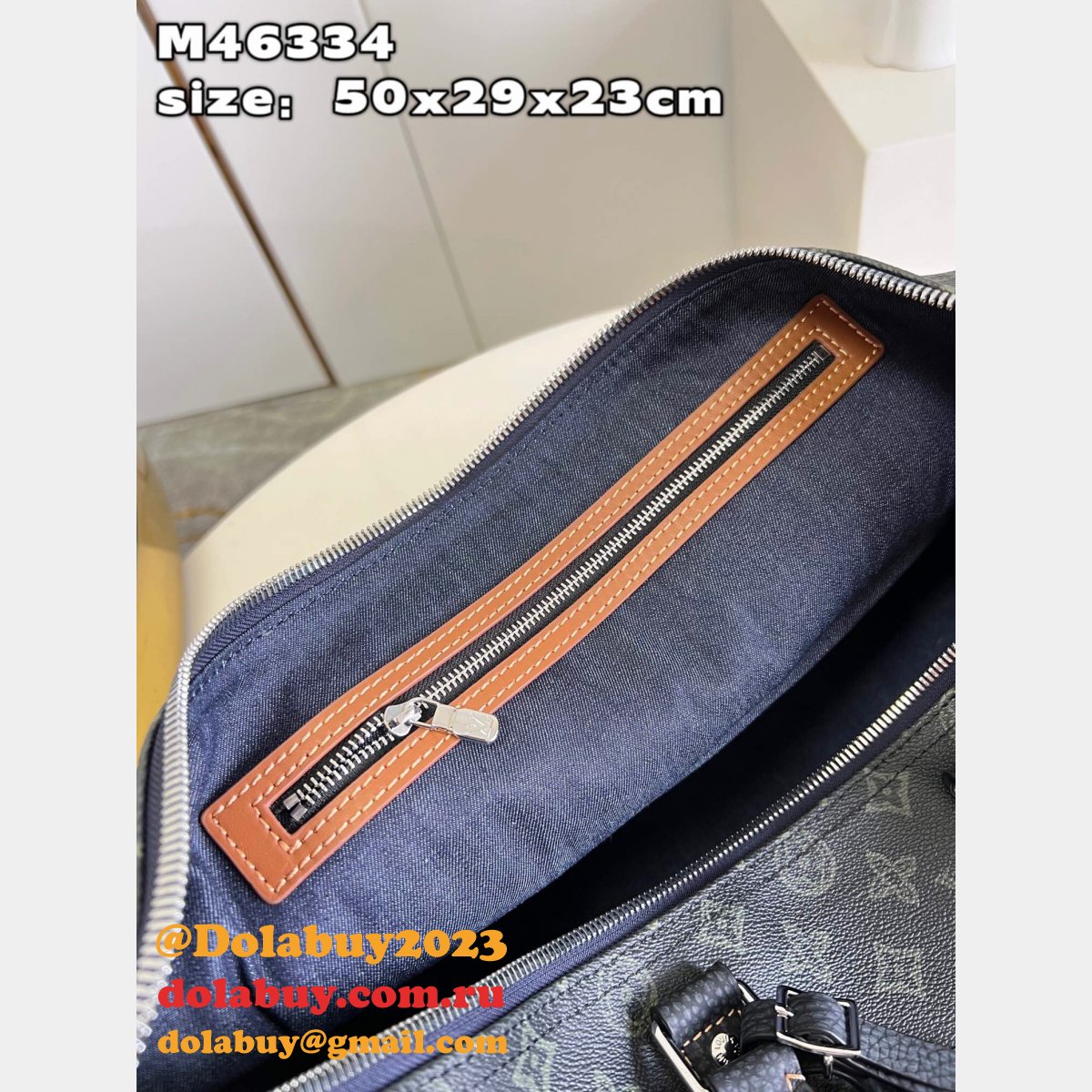 Louis Vuitton Designer Keepall Bandoulière 50 Monogram M46334 Bag