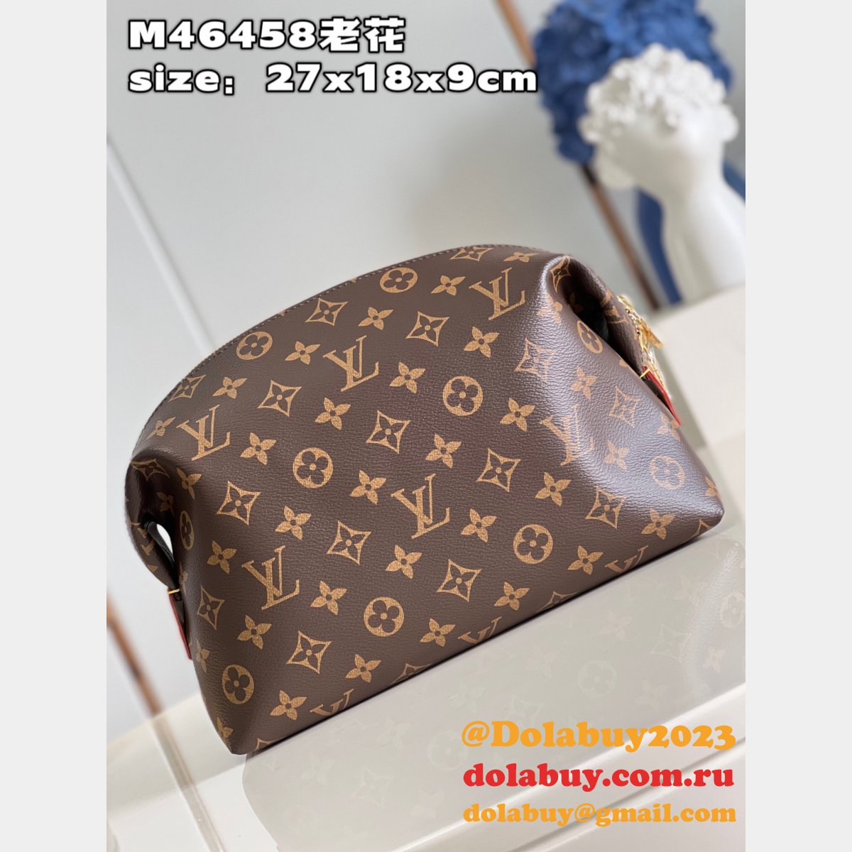 Designer Louis Vuitton M46458 Cosmetic Pouch Fake Monogram Bag