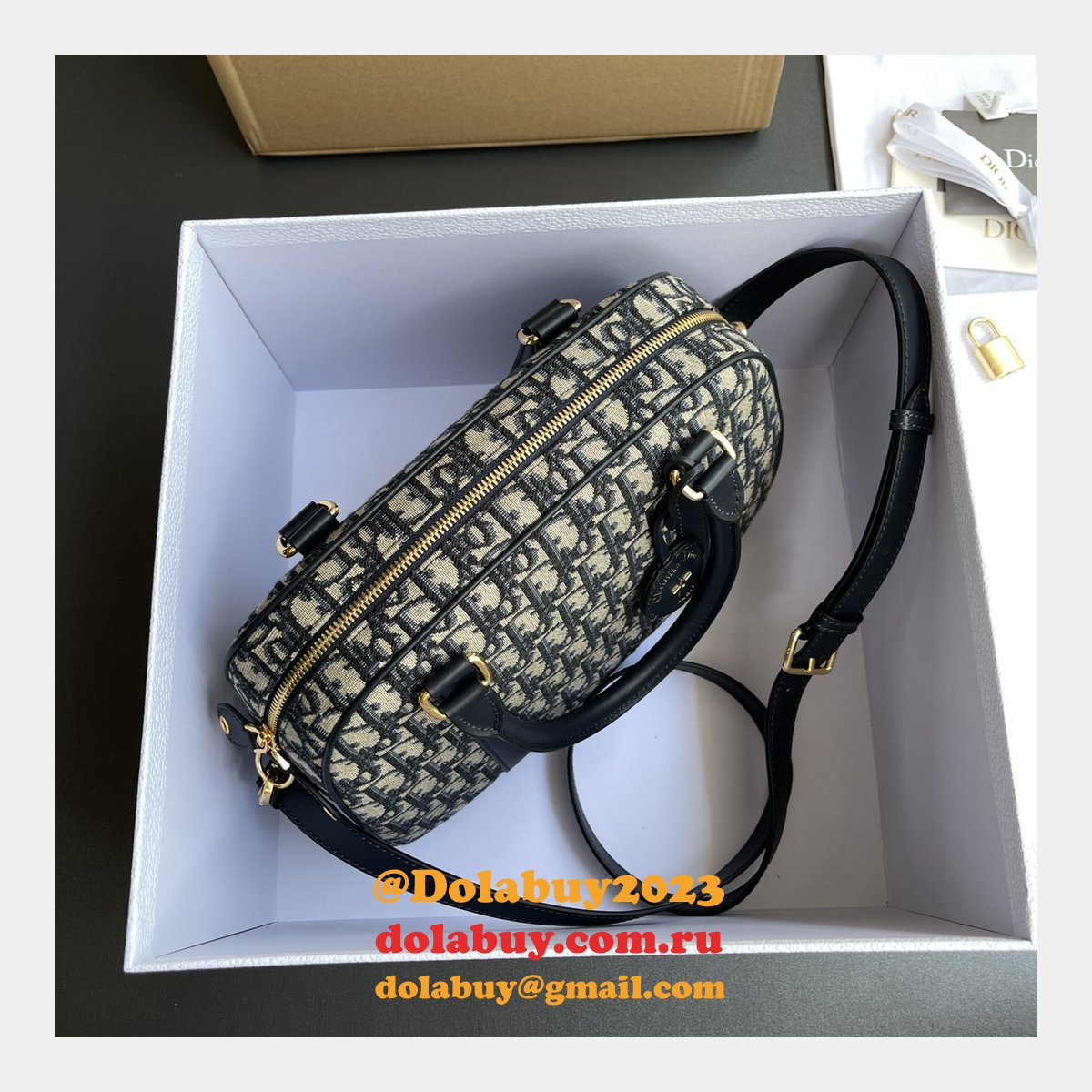 Top Quality Dior D-VIbe Bowling Bag Medium/Large