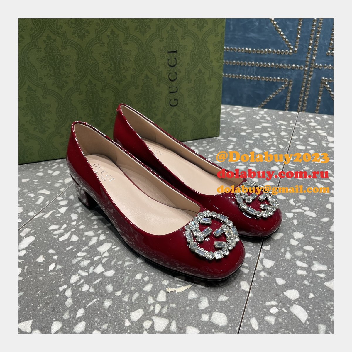 luxury 1:1 G*u*i classic for women replica shoes