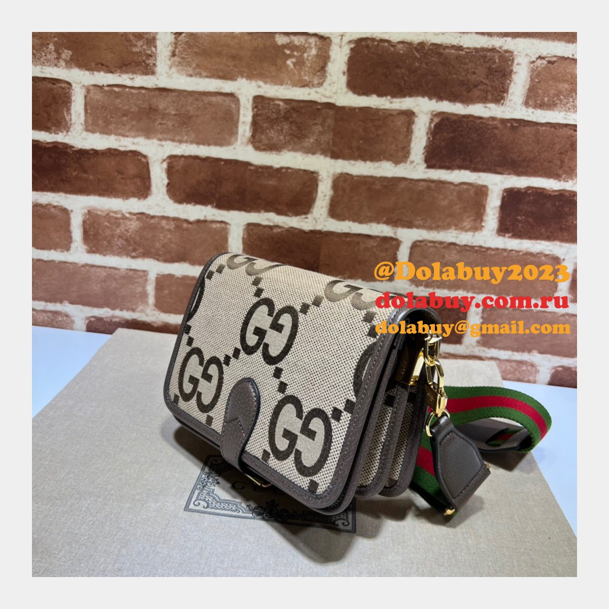 Gucci High Quality Replica Jumbo GG Canvas Shoulder 699438 Bag