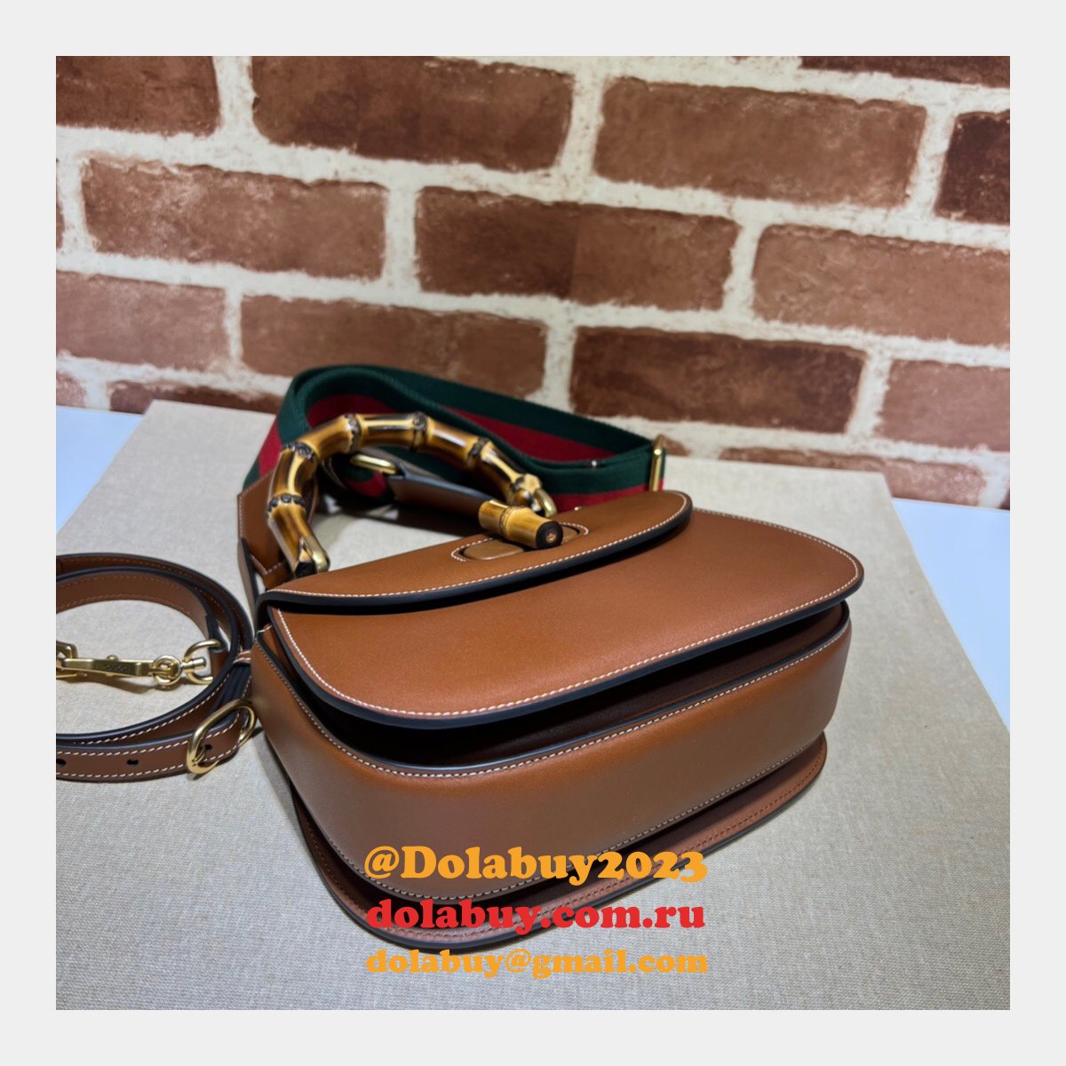 Gucci Bamboo 1947 Replica 675797 top handle bag