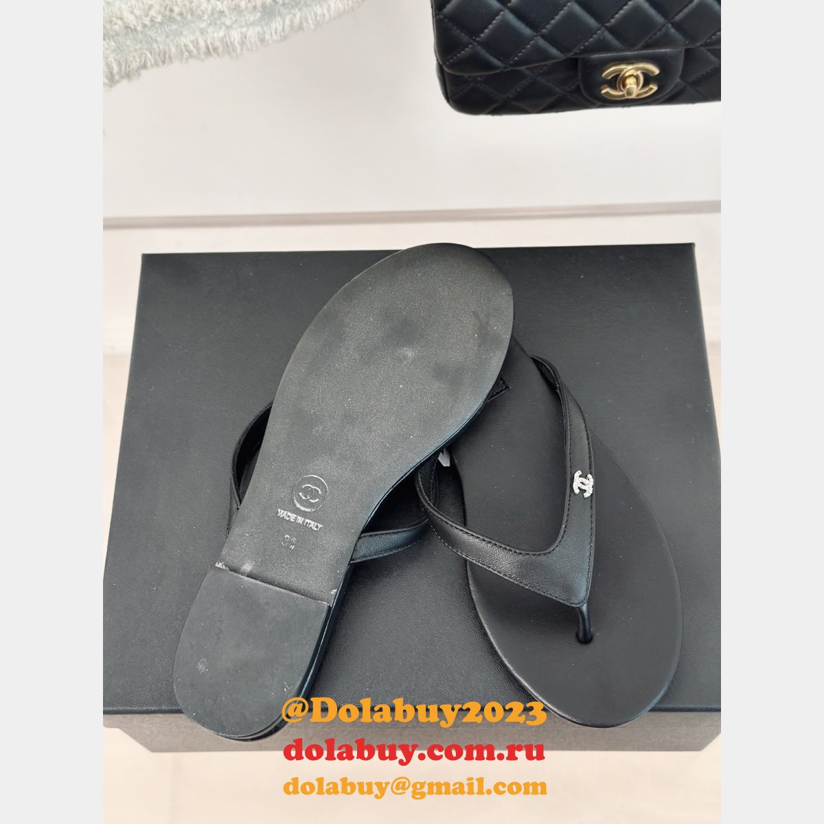 Top Quality CHANE THONGS SLIPPERS 2024