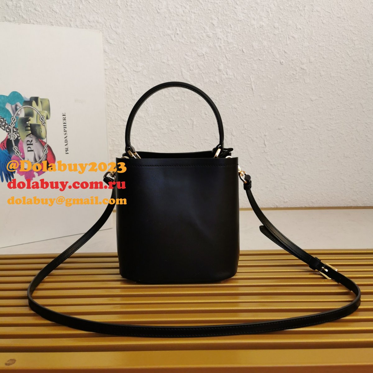 Platinum Prada 1BA373 Panier Saffiano Leather Perfect Replica Bag