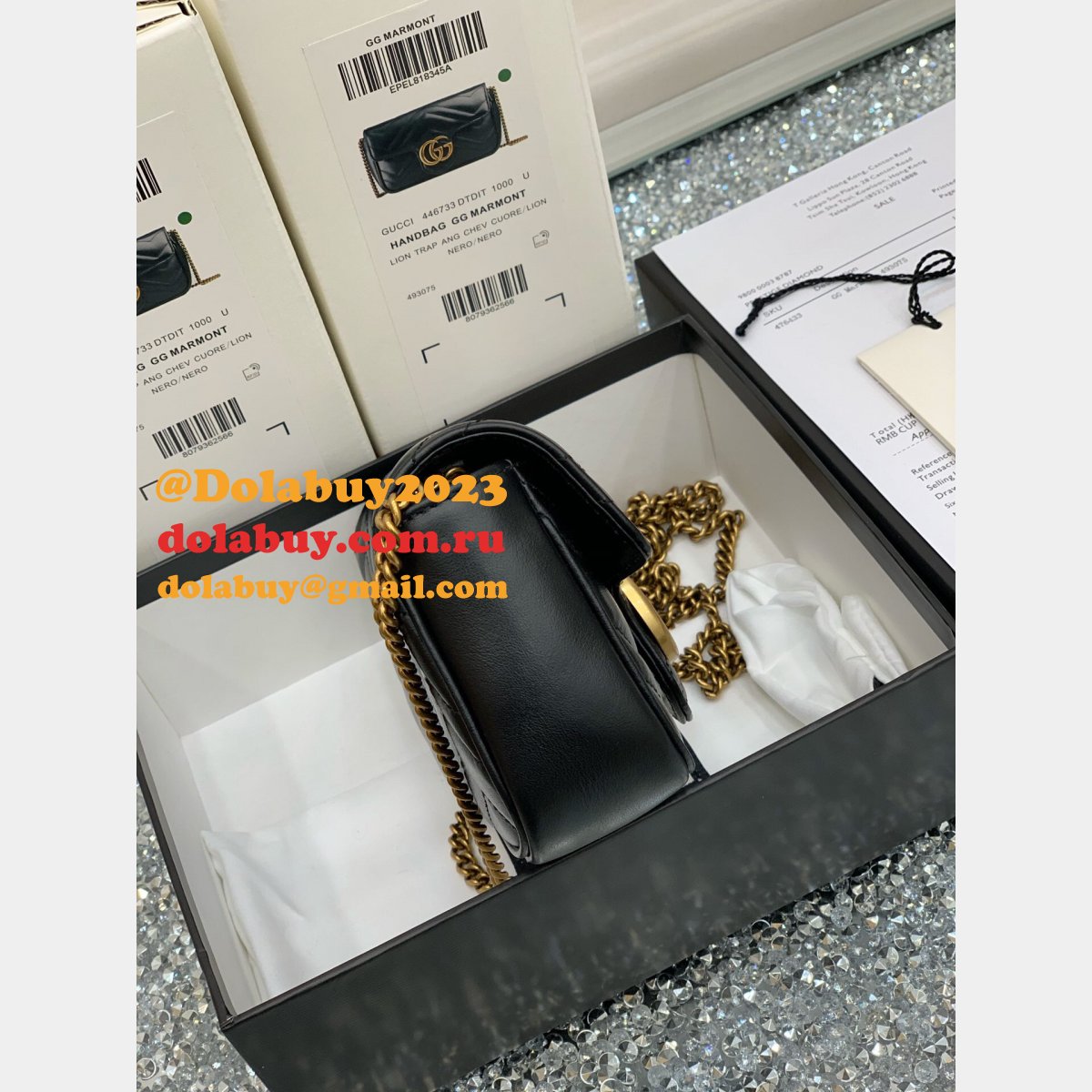 G*u*i wholesale gg marmont mini chain shoulder 476433 bag