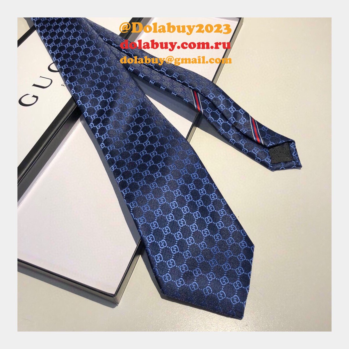 replica G*u*i ties for men round neck